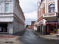 Blick in Richtung Große Mühlenstraße, rechts das Haus Adelmann - Aufnahme vom 20. Juni 2004.