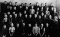 Eine Schulklasse mit Lehrer Jandt (1949).