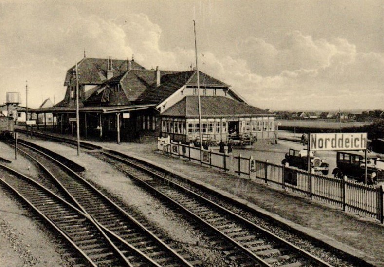 Datei:Norddeicher Bahnhof Norddeich um 1920 01.jpg