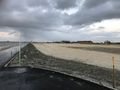 Umbauarbeiten am Strand und seiner Umgebung im Zuge des Masterplans Wasserkante - Aufnahme vom 19. November 2020.