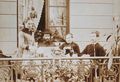 Die Familie Landmann (Anna, Ludwig, Charlotte und Wilhelm) um 1895 auf der (nicht mehr existenten) Veranda des Hauses.
