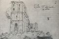 Der abgängige Westturm im Jahre 1618.