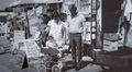 Der alte Kiosk am Molenkopf im Jahre 1969. Zu sehen sind Ursula und Uwe Gränert mit ihrer Tochter Marion.