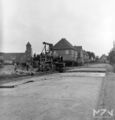 Befestigung der Straße im Mai 1939 mit Blickrichtung zum Zingel. Links das Alte Feuerwehrhaus.
