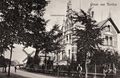 Aufnahme aus der Zeit vor 1910. Die Linteler Mühle war hier noch eine hölzerne Bockwindmühle. Rechts Linteler Straße 46.