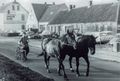 Eine Pferdekutsche auf der Norddeicher Straße (1950).