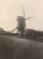 Die alte, hölzerne Bockwindmühle in der Zeit um 1905.